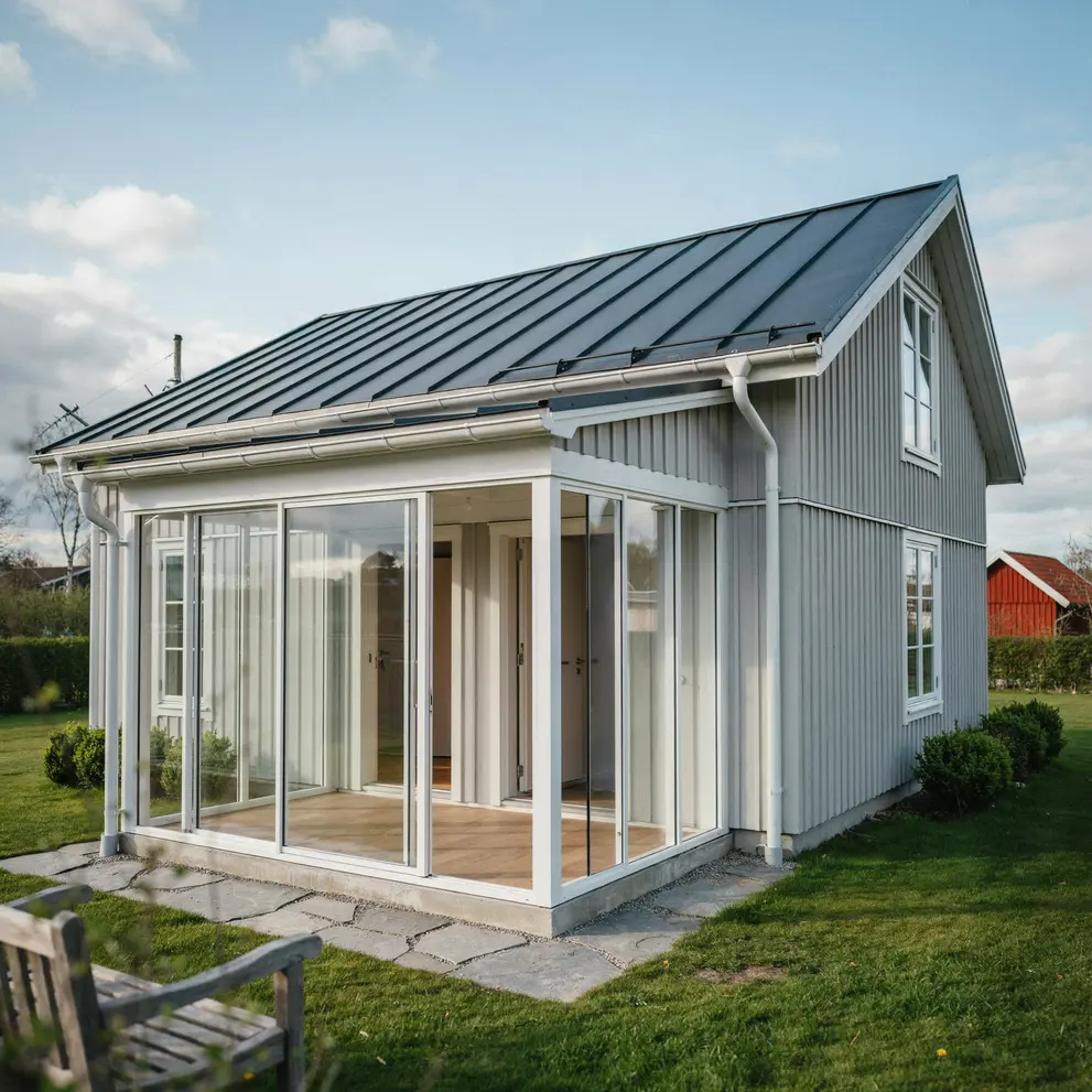 bygga uterum inglasad veranda trosa sormland